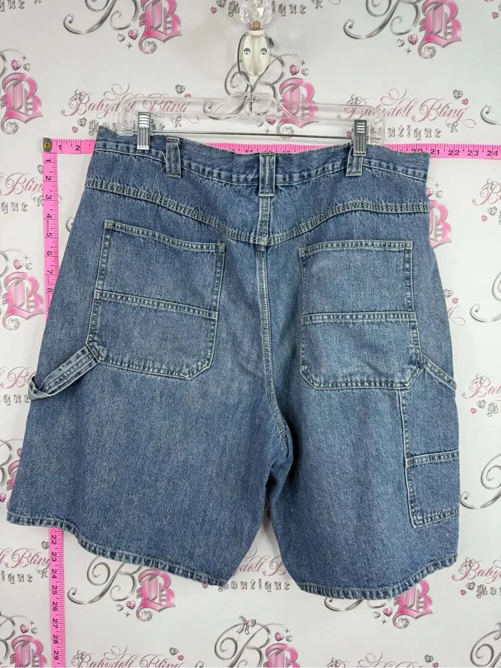 Denver Hayes shorts vintage retro  Light Blue Denim Shorts